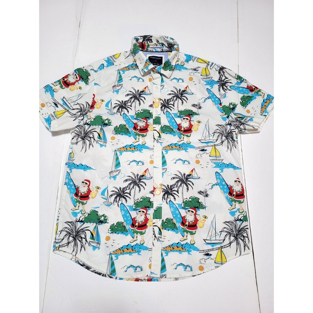 (#18) Denim & Flower Ricky Singh Santa Vacation Hawaiian Surf Sail Men's L
